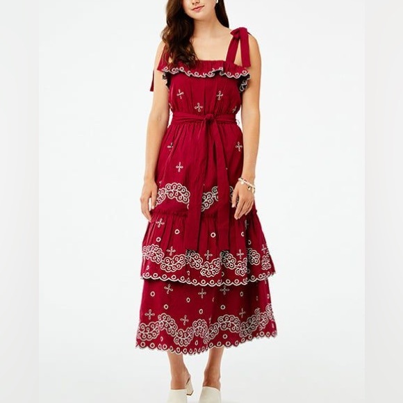 Roller Rabbit Red Maxi Dress - Picture 2 of 2